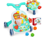 Дитяча каталка ходунки 2 в 1 ігровий центр та столик з музикою та світлом 0814