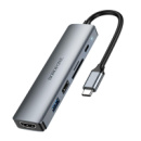 Хаб USB Borofone DH15 6-в-1 Type-C to HDMI+PD+USB3.0+USB2.0+SD+TF(L=0.15M)