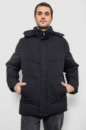 Куртка чоловіча зимова подовжена, колір чорний, 241R2022-21