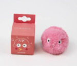 Интерактивная игрушка мячик мохнатый для кошек со звуками птиц 10079 5 см розовый