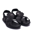 Шкіряні сандалі Puma колір чорний