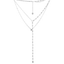 Серебряное колье CatalogSilver с фианитами, вес изделия 10,81 гр (2086611) 450500 размер