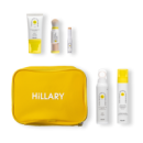Набір комплексного сонцезахисту SPF Summer box Nude + Косметичка жовта, 22х15 см