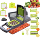 Овочерізка-подрібнювач Veggie Slicer 14 в 1, ситечко для яєць та ніж для очищення овочів KA-808