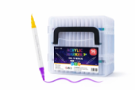 Набір двосторонніх акрилових маркерів для малювання (48 шт-96 кольори) Acrylic (MAP-07) у прозорому боксі