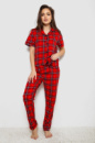 Пижама женская в клетку, цвет красный, 219RP-320