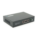 POE коммутатор Merlion 4 POE 10/100  + 1Single Fiber Tx1310nm 20km + встроенный блок питания 52V 1.38A