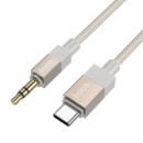 Кабель Hoco UPA32B Type-C to Jack 3.5 1m gold