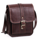 Сумка на плече з шкіри під крокодила ручна робота Коричневий (1939512658)