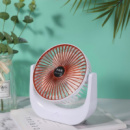 Настольный вентилятор на аккумуляторе Бело-красный Fan Portable F138 4.5W, маленький вентилятор для дома (ST)