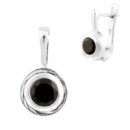 Серебряные серьги CatalogSilver с натуральным сапфиром 1.4ct (0870137)