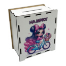 Деревянная копилка «Девочка с бантиком» 3240-21-005 на мечту 200 дней