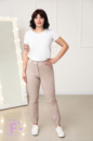 Жіночі брюки джоггери «Elias» тонкі оптом | Батал | Розпродаж моделі 50, Бежевий
