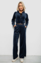 Спортивный костюм женский велровый, цвет синий, 257R4125