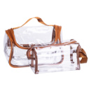 Набор прозрачных женских косметичек для дома 2 (шт) Коричневый HP-16-3K