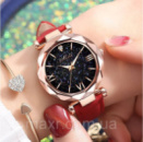 Женские часы Geneva с ремешком из экокожи Красный