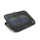 Подставка под ноутбук IceCoorel N106, 10-18«, 2*125mm 1400±10% RPM, корпус пластик+алюминий, 2xUSB 2.0, 360x260x32 mm, Black, Box Q20