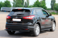 Задняя дуга AK002 Черная (нерж. сталь) для Nissan Qashqai 2014-2021 гг