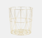 Декоративний золотий кошик для зберігання