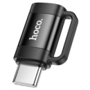 Переходник HOCO UA31E Type-C(M) => Type-C(F), Black, Box