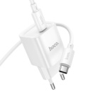 Набор СЗУ 110-240V HOCO C146A + кабель Type-C, 1xUSB-C, PD20W, кабель 1м, White, Box