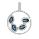 Серебряная подвеска CatalogSilver с сапфиром nano 0.65ct (2140757)