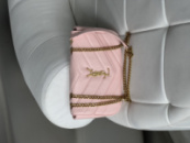 Жіноча сумка Yves Saint Laurent Loulou leather bag Medium рожевий