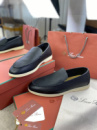 Лоферы Loro Piana Summer Walk черные ob384