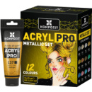 Набор Краска художественная ACRYL PRO ART Kompozit 12*75 мл Металлик, 12 х 75 мл