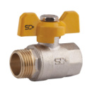 Кран кульовий SD Plus 1« ВЗ для газу (метелик) SD607G25