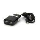 Набор СЗУ 110-240V HOCO C12+ кабель Lighting, 1xUSB, 2.4A, кабель 1м, Black, Blister