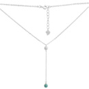 Серебряное колье CatalogSilver с бирюзой, вес изделия 3,04 гр (2146865) 400450 размер
