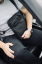 Сумка-мессенджер із натуральної шкіри, сумка через плече чоловіча SKILL Tablet (чорна)
