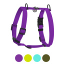 Шлея для собак водостійка анатомічна Н-подібна WAUDOG Magnet з QR-паспортом, магнітна пряжка-фастекс, М, Ш 20 мм, А 40-66 см, В 48-80 см, фіолетовий