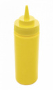 Бутылка для соусов с мерной шкалой 360 мл. желтая
