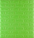 Самоклейка декоративна 3D панель під зелену цеглу 700x770x7мм