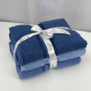 Набор махровых полотенец для лица Gulcan Турция 6323 50х90 см 3 шт синий