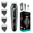 Аккумуляторный триммер для стрижки волос и бороды с USB и LED-дисплеем VGR V-075