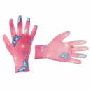 Перчатки садовые с полиуретановым покрытием 8« розовые INTERTOOL SP-0162