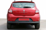 Задняя дуга AK002 Черная (нерж. сталь) для Dacia Sandero 2013-2020 гг