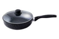 Сковорода антипригарная Empire - 240 мм «сотейник-мрамор» с крышкой 1 шт.