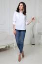 Жіноча блузка «Sellin» оптом | Батал 50-52, Білий