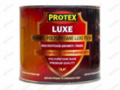 Емаль коричнева LUXE PU-50E, поліуретанова шовковисто-глянсова по дереву та металу, 2,4 кг, Protex