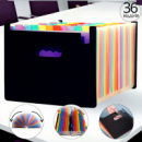 Папка-органайзер для хранения документов и файлов формат А4 на 36 отделений,с цветными вкладками,черная 330x240x40 мм