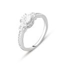 Серебряное кольцо CatalogSilver с натуральными бриллиантом 0.05ct, вес изделия 2,12 гр (2075721) 18 размер