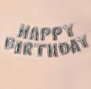 Набор надувных шариков Happy Birthday Silver 5957 13 предметов серебристый