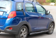 Боковые трубы Black (2 шт., нержавейка) для Chery Beat 2009-2015 гг