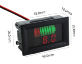 Датчик заряда цифровой батарей аккумуляторов вольтметр на 6V 12V 24V 36V 48V 60V 72V