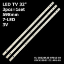 LED підсвітка TV JVC 32“ 7LED HL-00320A28-0701S-04 BBK 32LEM-1010/T2C ZDCX32D07-ZC14FG-05 (598mm.)