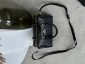 Coach Mini Rowan Crossbody  In Signature чорний